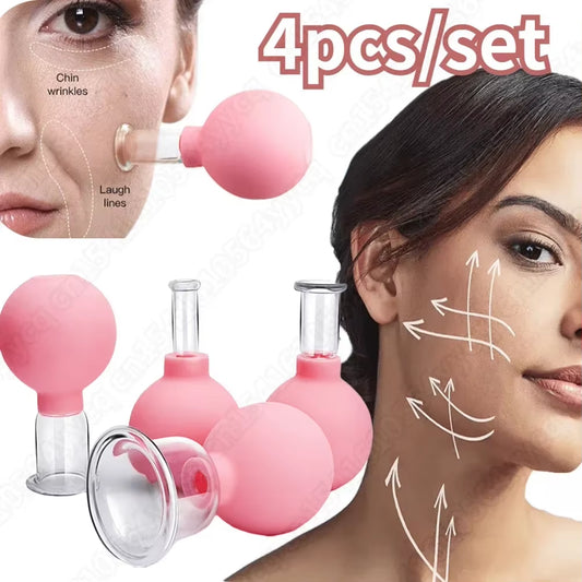 Vacuum Cupping Glass Jar Cellulite Massager for Face Acupuncture Hijama Suction Cup Slimming Fat Burning Health Care Face Sucker