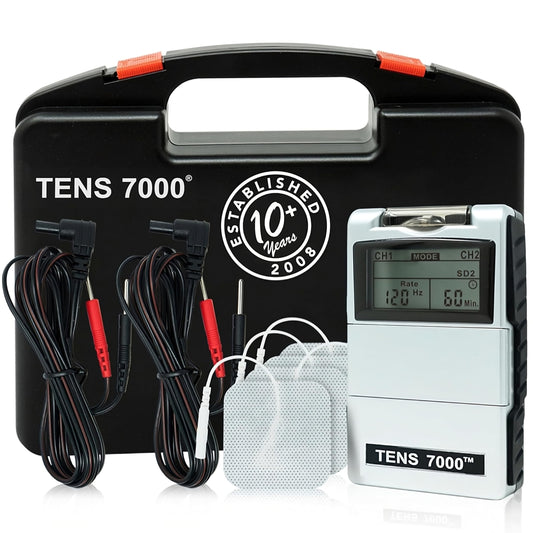 TENS 7000 Digital TENS Machine - for Back Pain Neck Pain General Pain Relief Sciatica Pain Relief Muscle Pain Relief
