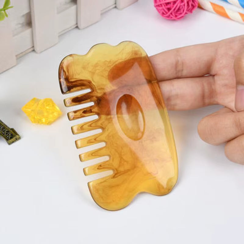 Resin Guasha Scraping SPA Massage Tool 6 in 1 Kit for Facial Neck Arms Body Legs Back Gua Sha Board Acupoint Face Eye Care