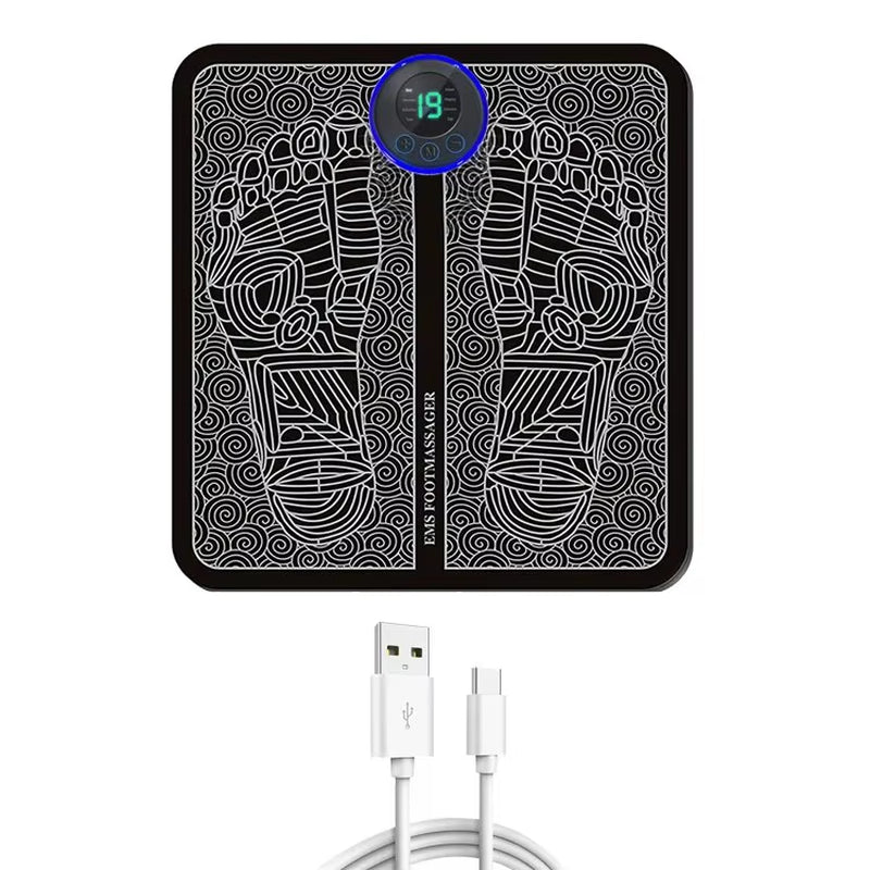 Foot Massager Stimulation Pad Electric Foot Massage with Remote 8 Mode 19 Levels of Strength Lightweight Relieve Foot Pressure