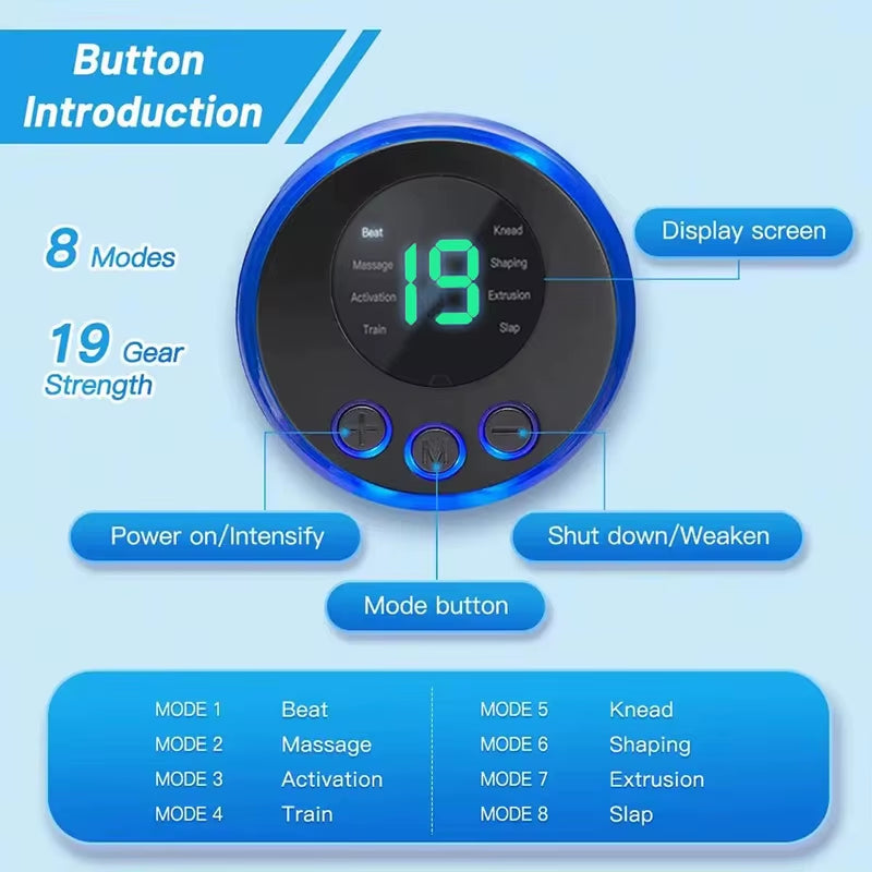 Foot Massager Stimulation Pad Electric Foot Massage with Remote 8 Mode 19 Levels of Strength Lightweight Relieve Foot Pressure