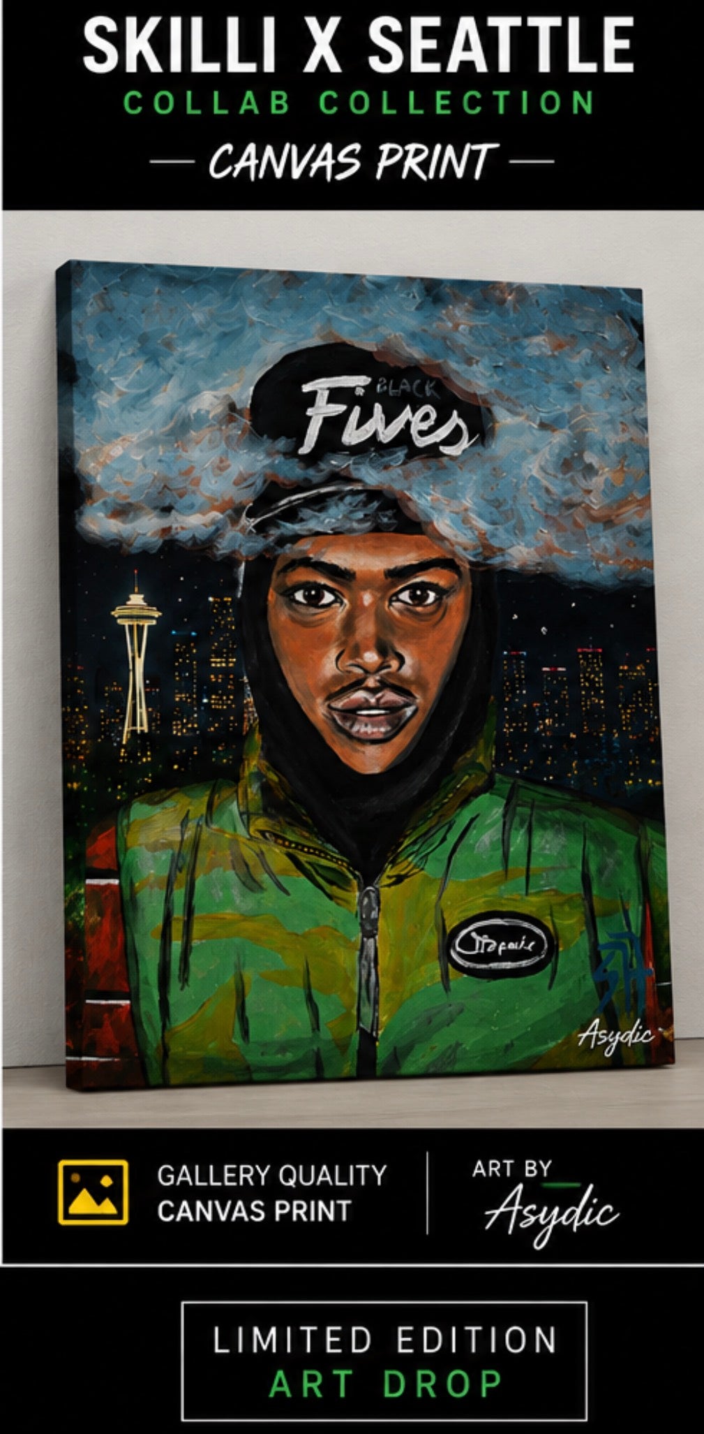 SKILLI X SEATTLE | Limited Edition Art Drop by Asydic