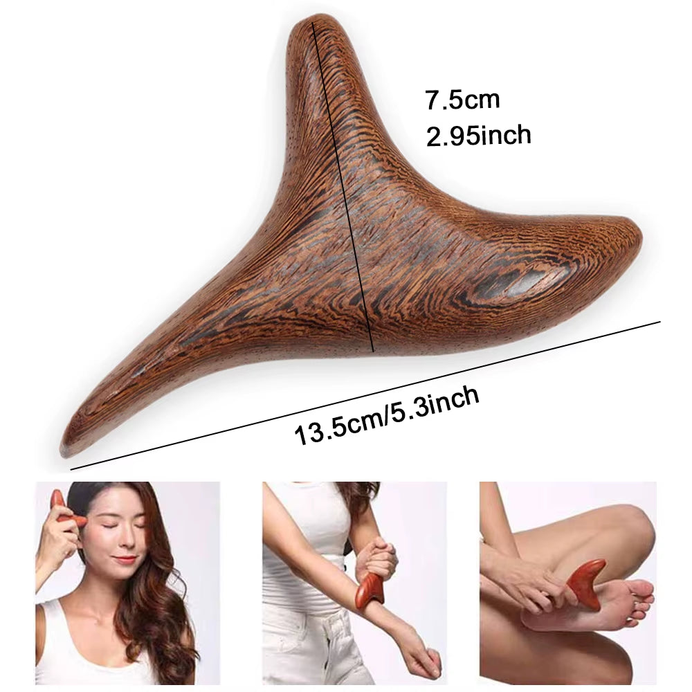 Wood Trigger Point Massage Gua Sha Tools,Professional Lymphatic Drainage Tools,Wood Therapy Massage Tools for Back Leg Hand Face