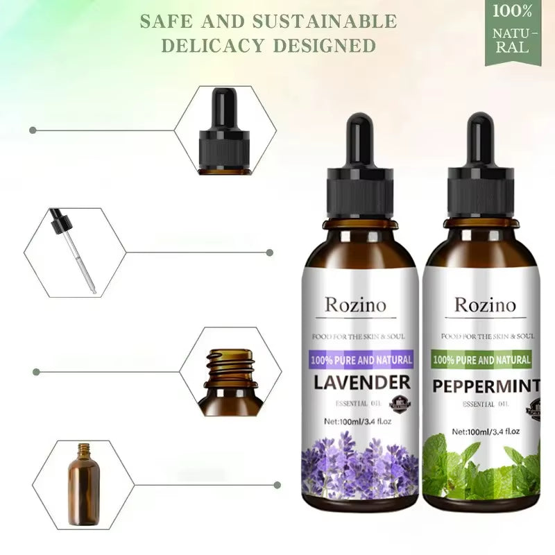 100Ml Lavender Plant Essential Oil SPA Moisturizing Comfortable Calming Nourishing and Moisturizing Massage Essence No Additive